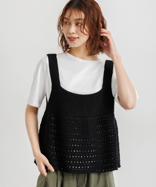 studio CLIP tシャツ ニットビスチェ×Tシャツセット レディース