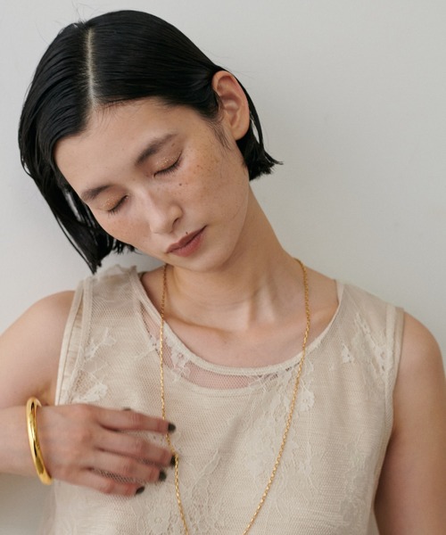 三宅一生ノースリーブ リブニット タンクトップ ノースリーブ[品番：AGCW0002425