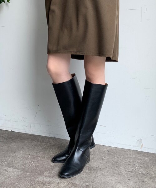 DouDou（ドゥドゥ） ブーツ インヒールロングブーツ レディース