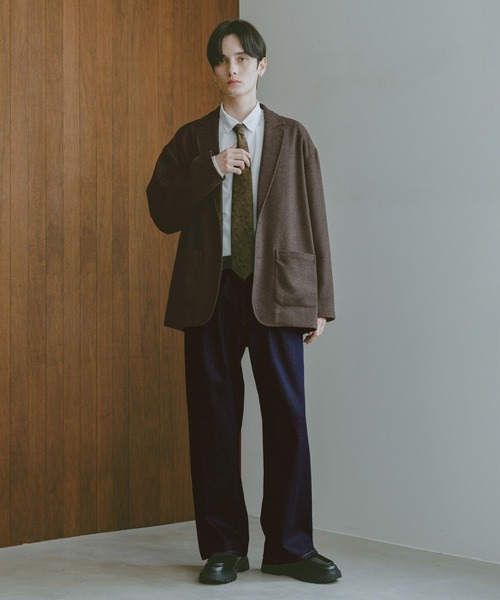 【大人ビジカジ】RAGEBLUE・ジャケット・ツイード・グレー・ヘリンボーン・M RAGEBLUE（レイジブルー） ジャケット テーラードジャケット ツイード