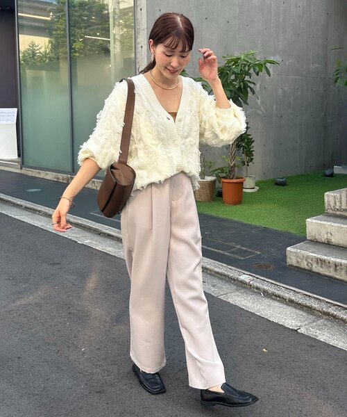 NAO（ナオ） カーディガン 「NAO」フリンジVネックカーディガン