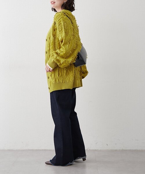 NAO（ナオ） カーディガン 「NAO」フリンジVネックカーディガン