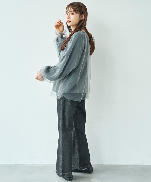 mil（ミル） tシャツ チュールレイヤードトップス「588106