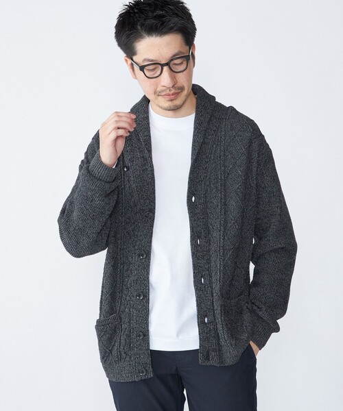 SHIPS（シップス） カーディガン SHIPS: 「手洗い可能」ウールコットン