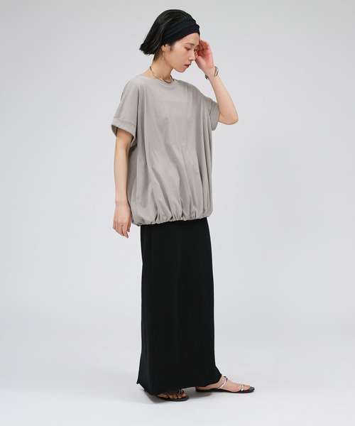 「BABYLONE」 半袖カットソー フリー サンドベージュ レディース_画像4