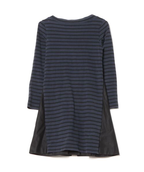 sacai ネイビーとストライプの長袖ワンピース sacai（サカイ） 長袖ワンピース 1 ネイビー レディース : ZOZOTOWN
