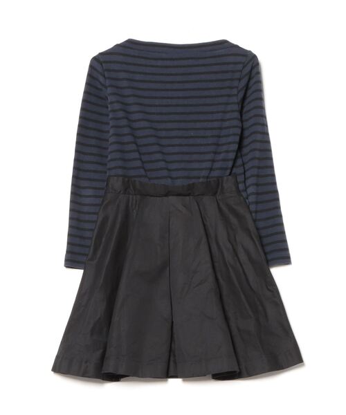sacai ネイビーとストライプの長袖ワンピース sacai（サカイ） 長袖ワンピース 1 ネイビー レディース : ZOZOTOWN