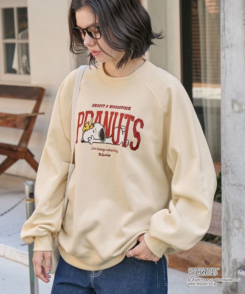 PEANUTS トレーナー スウェット 裏起毛 「PEANUTS SNOOPY」別注