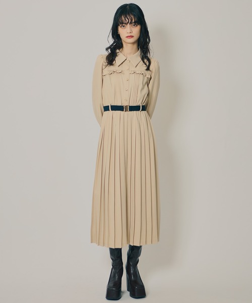 REDYAZEL（レディアゼル） ワンピース プリーツボウタイシャツロング