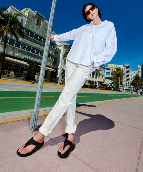 「fitflop」 ヒールサンダル US7 シルバー×ブラック レディース_画像5
