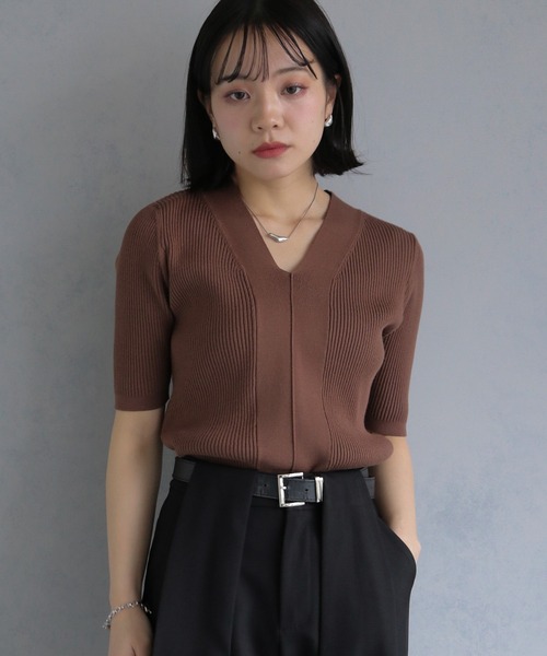 「cheriella」 半袖ニット M ブラック レディース_画像8