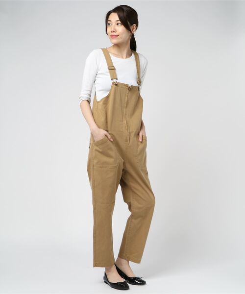 「JACK & MARIE」 オーバーオール「UNIVERSAL OVERALLコラボ」 FREE オリーブドラブ レディース_画像4