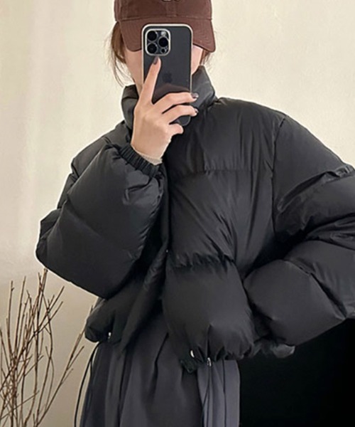 美品 Theory 現行タグ 黒 ダウン ショート スタンドカラー　軽くて暖かい ダウンコート ダウンジャケット スタンドカラー中綿ショートジャケット