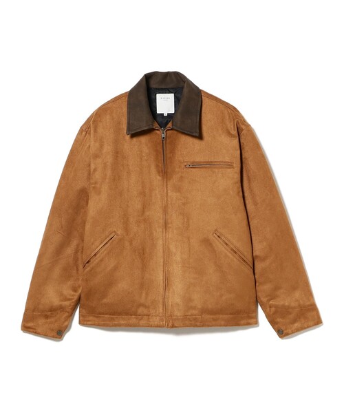 ジャケット・アウター BEAMS FAKE SUEDE ZIP BLOUSON CAMEL B：MING by BEAMS（ビーミング by ビームス） ブルゾン アウター