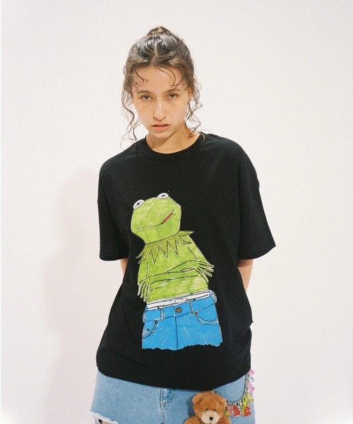 「Little sunny bite」 半袖Tシャツ M ブラック レディース_画像5
