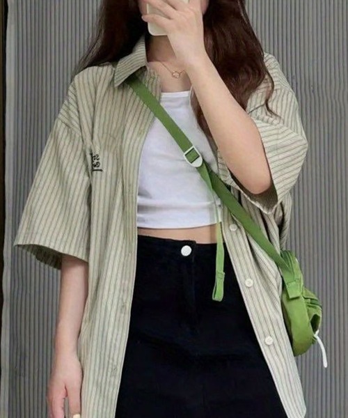 「LYEON」 半袖シャツ FREE ベージュ レディース_画像7