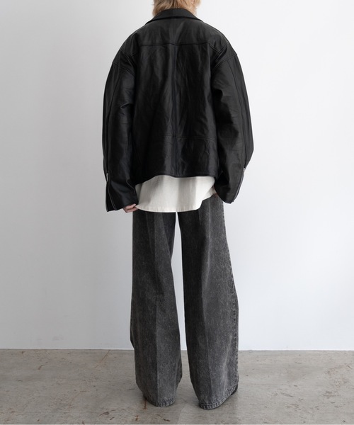 Casper John（キャスパージョン） レザージャケット SMALL ブラック