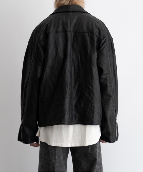 Casper John（キャスパージョン） レザージャケット SMALL ブラック