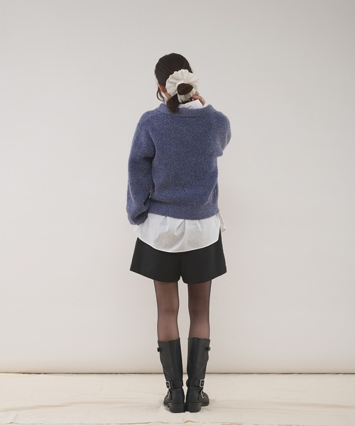 MUHET（ミュエータ） ニット セーター glitter shaggy polo knit