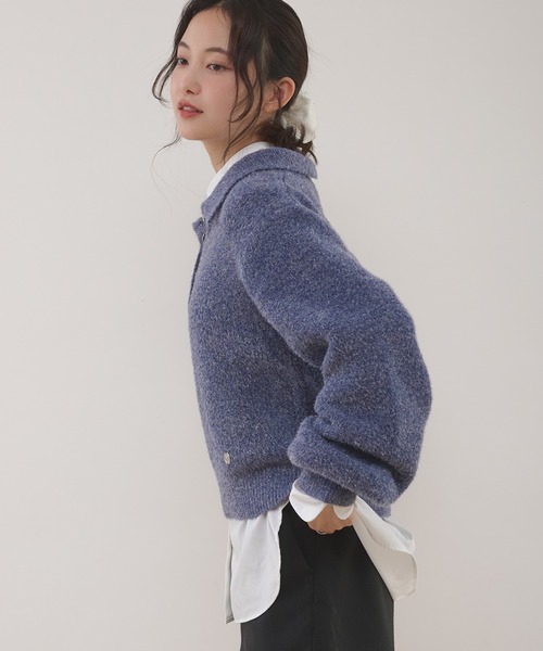MUHET（ミュエータ） ニット セーター glitter shaggy polo knit