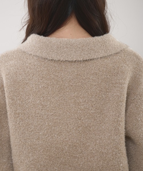MUHET（ミュエータ） ニット セーター glitter shaggy polo knit