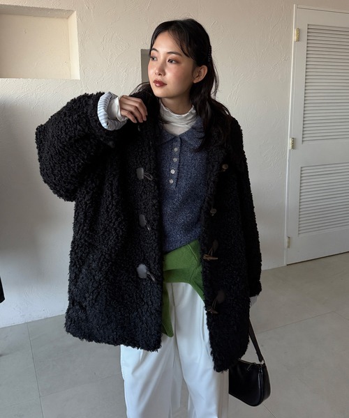 ニット/セーター PAMEO POSE - Glitter Shaggy Knit Top MUHET（ミュエータ） ニット セーター glitter shaggy polo knit
