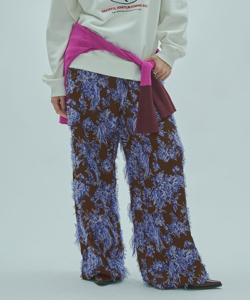 パンツ (mag.by c)FLOWER JACQUARD PANTS レディース