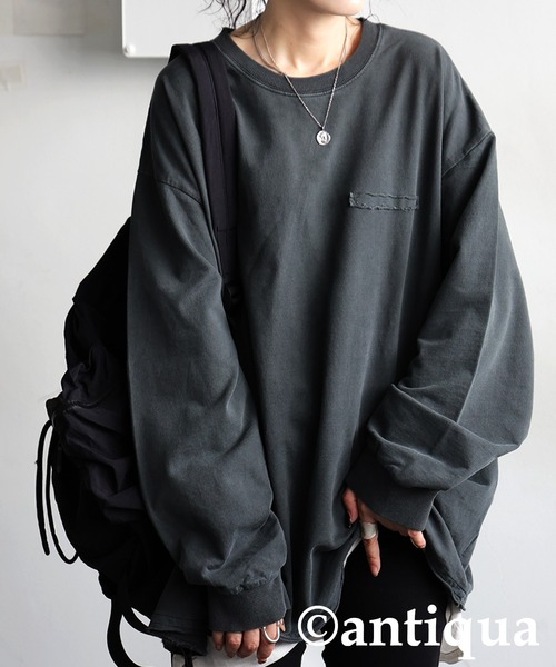 antiqua（アンティカ） 長袖カットソー ONESIZE ダークグレー