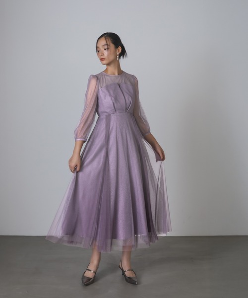 Rose of Sharon ドレス シアービスチェ風フレアドレス : ZOZOTOWN