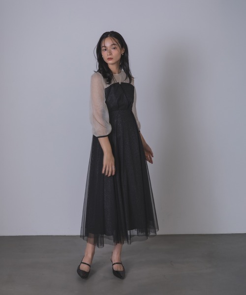 Rose of Sharon ドレス シアービスチェ風フレアドレス : ZOZOTOWN