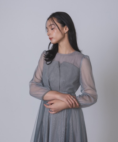 Rose of Sharon ドレス シアービスチェ風フレアドレス : ZOZOTOWN