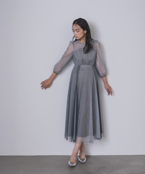 Rose of Sharon ドレス シアービスチェ風フレアドレス : ZOZOTOWN