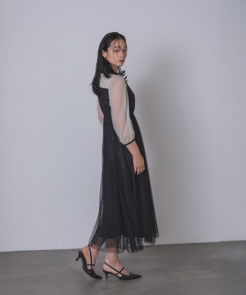 Rose of Sharon ドレス シアービスチェ風フレアドレス : ZOZOTOWN