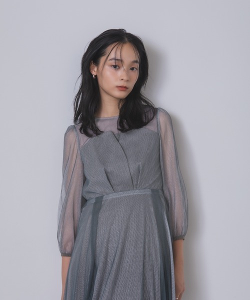 Rose of Sharon ドレス シアービスチェ風フレアドレス : ZOZOTOWN