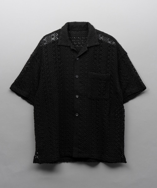 限定・美品・完売 MAISON SPECIAL 半袖シャツ ブラック サイズ1 MAISON SPECIAL（メゾンスペシャル） 半袖シャツ 1 ブラック メンズ
