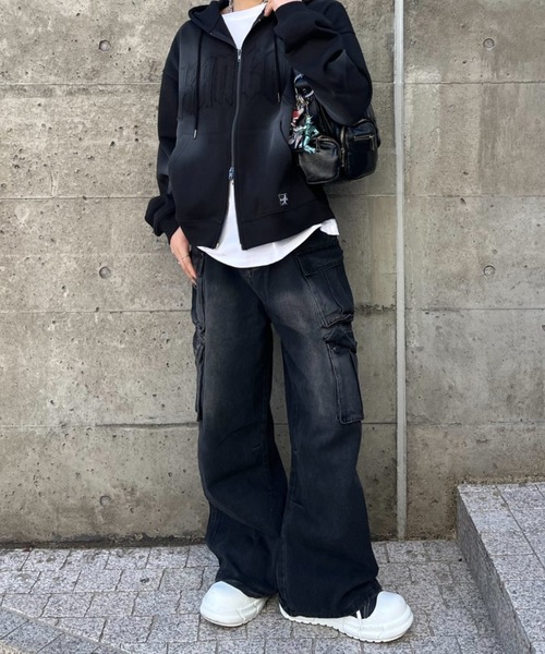 lilful ワイドパンツ カーゴパンツ 「26年春夏新作」マルチポケット