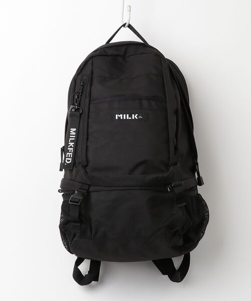 MILKFED. ブラックリュック MILKFED.（ミルクフェド） 本日超得 リュック MILKFED W ZIP BACKPACK