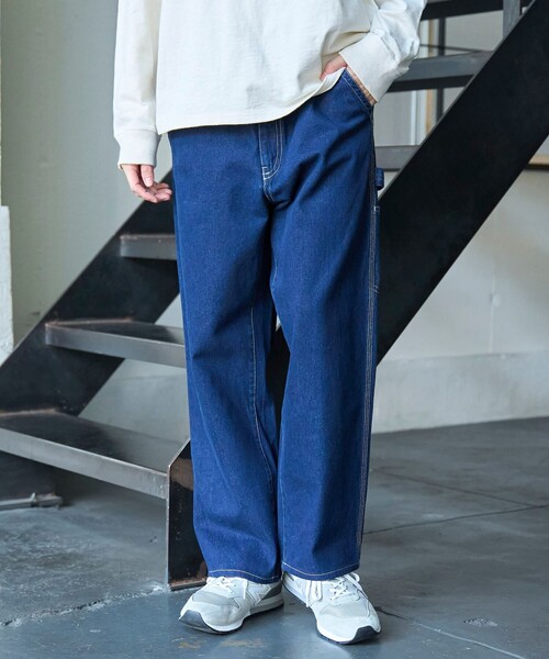 【超美品・新品】SMITH'S ストライプ ワークパンツ W34 L32 ジーンズ SMITH'S（スミス）別注ワークパンツ メンズ : ZOZOTOWN Yahoo