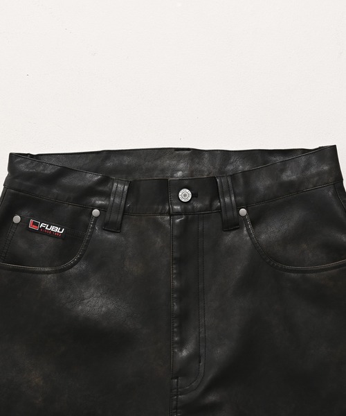 FUBU（フブ） ワイドパンツ パンツ ブランド Leather Baggy Pants