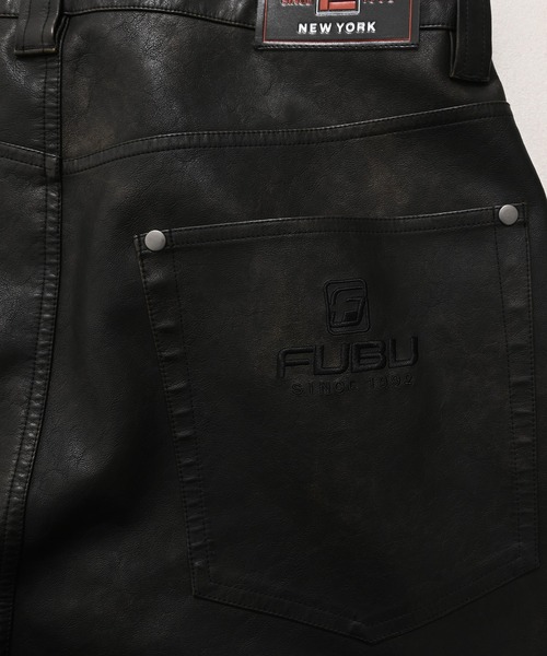 FUBU（フブ） ワイドパンツ パンツ ブランド Leather Baggy Pants