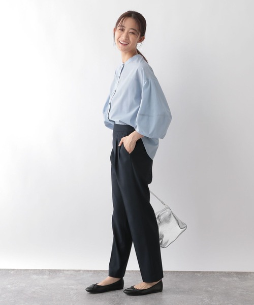 「GLOBAL WORK」 7分袖ブラウス LARGE グレー レディース_画像3