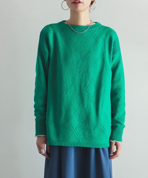 「FIL DE FER」 長袖ニット FREE パープル レディース_画像6