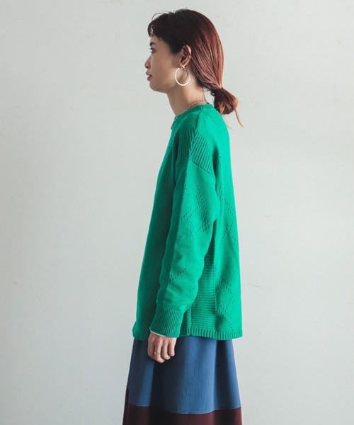 「FIL DE FER」 長袖ニット FREE パープル レディース_画像7