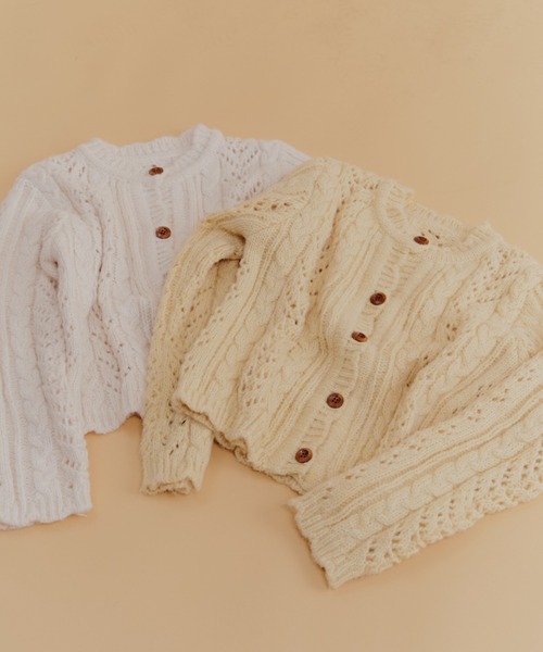 「Unitage」 ニットカーディガン FREE イエロー レディース_画像9