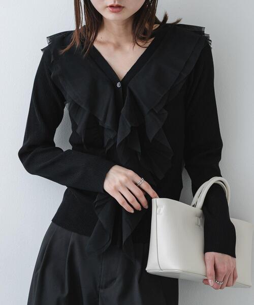 SENSE OF PLACE by URBAN RESEARCH カーディガン 「洗濯可」チュール