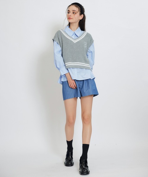 ポロワンピース & ショートパンツセット REDYAZEL（レディアゼル） パンツ 「セットアップ可能」ベーシック