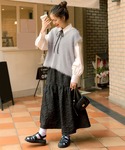 「titivate」 ノースリーブニット FR...の詳細画像1