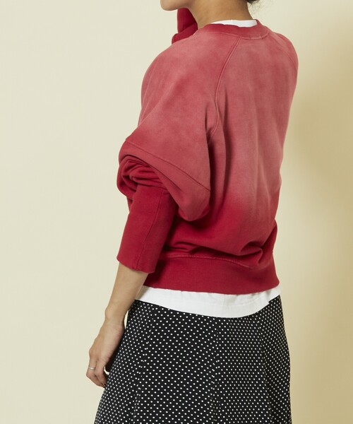 「Freada」 スウェットカットソー ONE SIZE レッド レディース_画像9