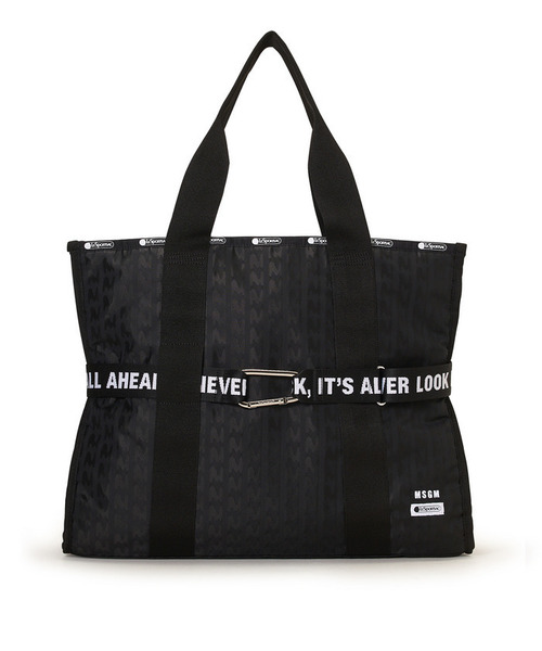 トートバッグ MSGM LG BOAT TOTE ボートトートブラックジャカード レディースの画像