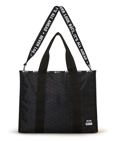 トートバッグ MSGM LG BOAT TOTE ボートトートブラックジャカード レディースの画像